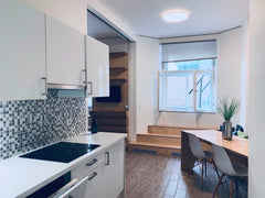 Rekonstruovaná jednotka  1+1 v krásném, cihlovém domě s výtahem  o velikosti 42m Prague, Czechia Stylový byt s výhledem do klidného dvorku Entire rental unit vacation rental 47382869