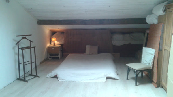 Chambre sous combles avec lit futon. Maison typique bordelaise en pierre, quarti Bordeaux, France Chambre sous combles dans maison avec jardin Private room in home vacation rental 20824417