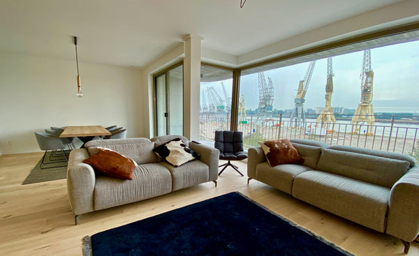 Modern 2 bedroom apartment with fantastic view over the river in Antwerp's most  Antwerp, Belgium Modern 2 bedroom apartment with amazing river view Entire rental unit vacation rental 39504410