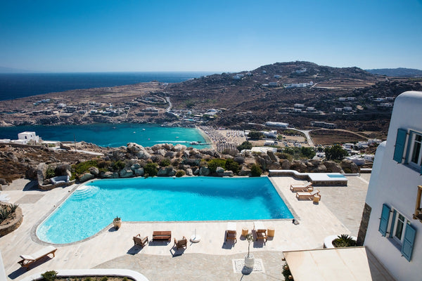Located near Super Paradise Beach, in a privileged spot of Mykonos island, with  Athens, Greece Villa Paradiso 7 bedrooms by Fantasia Villas Entire villa vacation rental 16400524