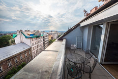 Great place to stay in Vinohrady neighbourhood, 2mins walk from metro and tram s Czechia Loft with views of Prague castle Entire rental unit vacation rental 17252762