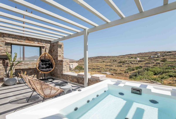 Wake up to gorgeous views of Mykonos island at an elegant sanctuary. Make a cup  Mikonos, Greece SilvAir II by Silvernoses, Mykonos Cycladic home vacation rental 49635248