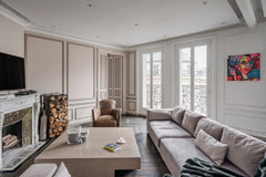 This apartment have :<br /><br />- 1 big reception living room<br />- 1 kitchen  Munich, Germany Resplendent Haussmann Architectural Design Condo Entire rental unit vacation rental 22647020