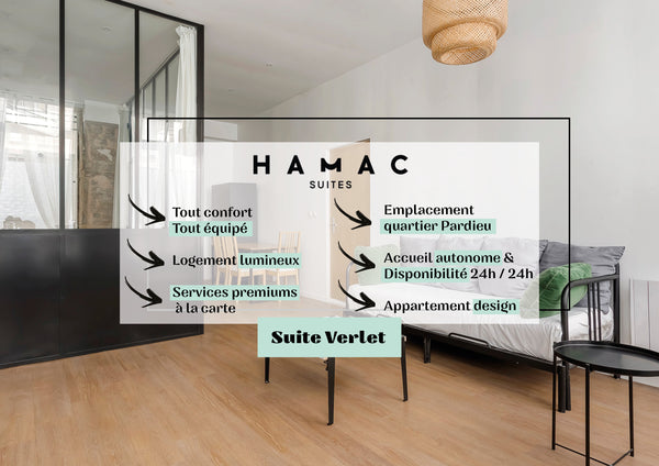 Discover this magnificent little cocoon of 45m² renovated with a capacity of 4 t Lyon, France Hamac Suites - Suite Verlet - Lyon 3 - 4 people Entire rental unit vacation rental 709340046863281996
