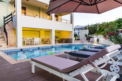 Villa Irene is a beautiful five bedroom villa located 10 km east of Rethymno cit Rethimnon, Greece ★30m from Beach★20m From Restaurant★Children Area★ Entire villa vacation rental 31427067