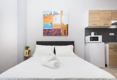 The studio is at the 1st floor and it's 18 square meters. Inside the room is loc Athens, Greece Relaxing small studio near to Acropolis 1 Entire rental unit vacation rental 37244960