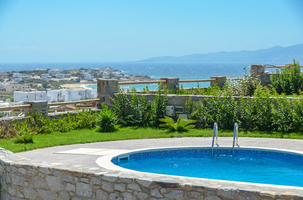 Each villa of 100m2. consists of 2 floors with spacious living areas, living and Naxos, Greece NAXOS LUXURY VILLAS |Villa with Private Pool Room in serviced apartment vacation rental 24726043