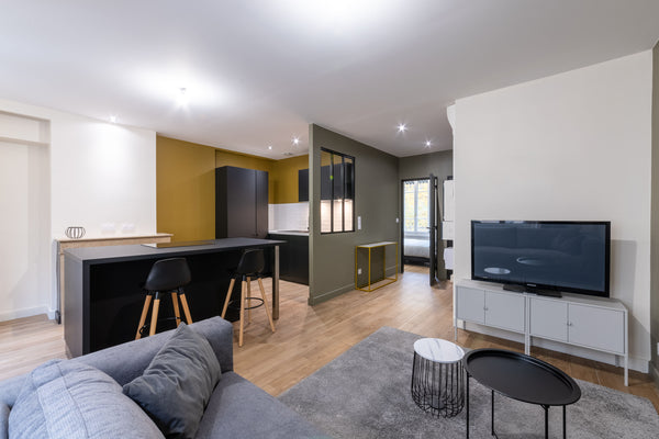 Profitez d'un logement élégant et central.<br />Situé Rue du Lac, dans un immeub Vernaison, France T2 43m2 Neuf Lyon 3 Part Dieu très chic Entire rental unit vacation rental 632599089902647612