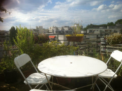 Atypical, panoramic, bright, loft on the top floor with ascensor,  terrace, very Paris, France Roof Top 50 m2 Buttes Chaumont-Belleville Entire rental unit vacation rental 5056099