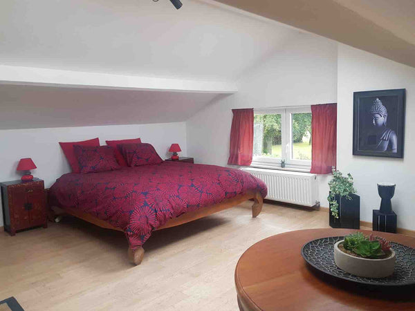 Je vous propose une chambre lumineuse et agréable à l'étage de la villa dans une  grande chambre à découvrir! Private room in villa vacation rental 38795665