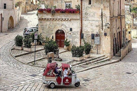 Panoramic Private Tour in Ape Calessino in the Sassi of Matera  Private Tours and Travel Guide Europe Rome CITY Matera Destination Tour Europe Rome CITY Matera