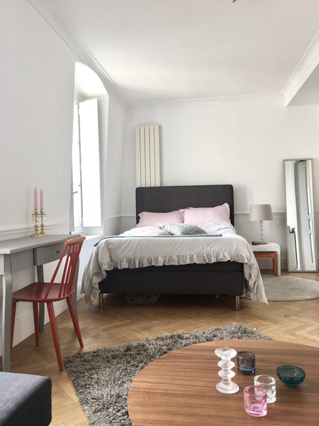 Bright, beautiful attic facing quiet inner yard in a historical 
