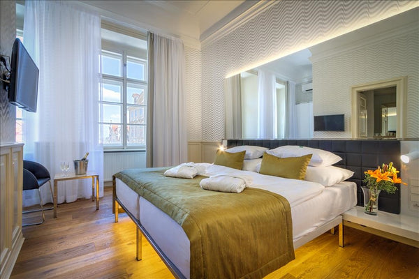triple room in hotel Golden Star<br /><br /><b>The space</b><br />Hotel Golden S Prague, Czechia Triple Deluxe room just under the Prague Castle Room in boutique hotel vacation rental 28166214