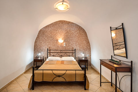 A house built in the traditional way of Santorini.  The house is located in the  Thera, Greece Central Fira Traditional cave House for 5 Earthen home vacation rental 31036846