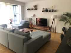 Appartement 90 mètres carrés, composé de 2 chambres (situées côté cour) et deux  Brussels, Belgium Apt lumineux près du bois de la Cambre (+parking) Entire rental unit vacation rental 50203485