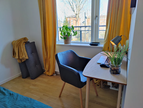Comfortable room with lots of light, desk and chair if you need to work, the bed Copenhagen, Denmark Cozy private room in Nordvest for single or couple Private room in rental unit vacation rental 592734915747733315