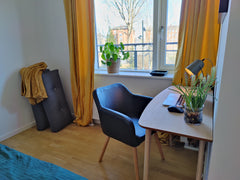 Comfortable room with lots of light, desk and chair if you need to work, the bed Copenhagen, Denmark Cozy private room in Nordvest for single or couple Private room in rental unit vacation rental 592734915747733315
