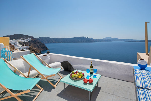 Welcome to Everblue-where the glittering sea meets the endless sky at the top of Greece EverBlue Cave House by Thireon Cave vacation rental 24494929