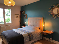 Grande chambre de 15m2 dans un T3 avec balcon offrant une vue plongeante sur la  Lyon, France Grande chambre vue Saône dans 70m2 avec balcon Private room in rental unit vacation rental 49432307