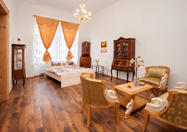Empire Apartment (EA) is furnished with antique marquetry furniture, mainly in E Prague, Czechia Empire Apartment - Charles Bridge Entire rental unit vacation rental 5219624