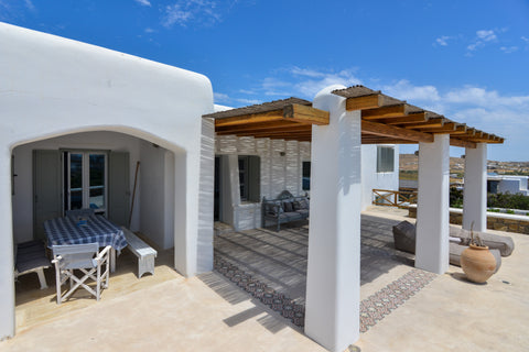 In the middle of Mykonos island, a 140 sq.m, stylish Cycladic villa that can acc Athens, Greece Mykonos 4 bedroom Cycladic home with free parking Cycladic home vacation rental 635804991456089319