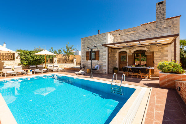In the beautiful village of Atsipopoulo a few kilometres from Rethymno centre, y Rethimnon, Greece Villa Myrtia with private pool, Atsipopoulo center Entire villa vacation rental 8502769