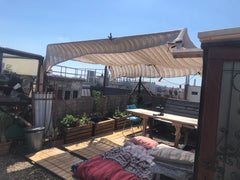 The room has 20m² with a cozy loft bed for two people (140x200), a direct access  Schönes Privatzimmer in Dachterrassenwohnung Private room in rental unit vacation rental 596858371016309810