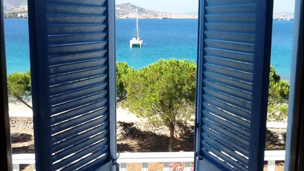 Directly on Krios beautiful sandy beach ~ Each double studio accommodates 2 gues Krotiri, Greece *BEACHFRONT STUDIO* for 2, Krios beach, Paros Entire rental unit vacation rental 5187292