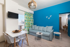 "Anemi Cozy Apartment" is a bright, colorful apartment located just a breath awa Rethimnon, Greece Anemi blue apt, suitable up to 4, near the beach! Entire condo vacation rental 50047037