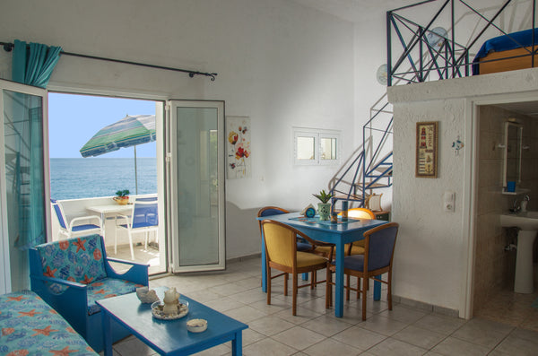 Blue wave is a luxurious villa next to the sea. It is built at the waves edge,   Koutsouras, Greece Blue Wave Entire rental unit vacation rental 13721668