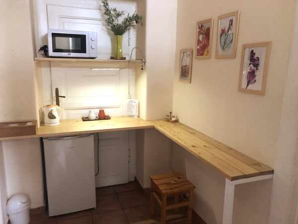 Pokoj  s malým kuchyňským koutem (14m) - k dispozici sklokeramicka varna deska,  Prague, Czechia Apartmán Lucián pro 3 osoby Entire rental unit vacation rental 20609211