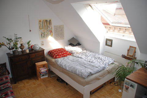 Your private room is 17m2 in an apartment of 120m2 on two floors with a large ki Vienna, Austria Bright and cosy bedroom Private room in rental unit vacation rental 9383826