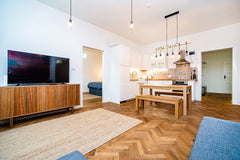 This newly renovated apartment is perfectly situated for Karlin Theatre, the Mus Czechia Elegant, modern, 2-bed flat by Museum of Prague Entire rental unit vacation rental 30588907