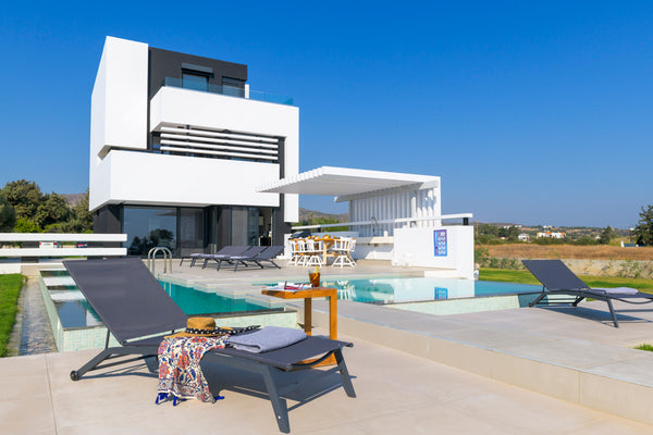 A modern villa, for eight people with a gorgeous Aegean Sea view. Villa Pindar i  Villa Pindar Entire villa vacation rental 651071278753461976