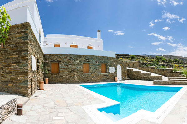 Villa Celestium is just 500m from Pyrgos, a charming Cycladic whitewashed villag  Pool Villa for 12. Next to Pyrgos & Panormos Beach Entire villa vacation rental 49658863