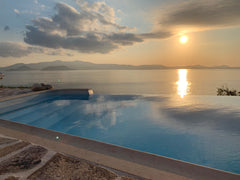 Villa Hibiscus is a privately owned property, located in the area of Stelida, on Voula, Greece Villa with 180° sea view and private infinity pool Cycladic home vacation rental 49526371