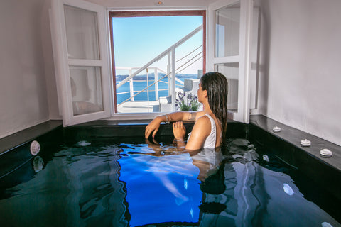 Aurora Grace Villas belong to White Pearl Villas family and it is ideal for gues Thira, Greece Aurora Grace Villas, indoor plunge pool & sea view Room in aparthotel vacation rental 34889945