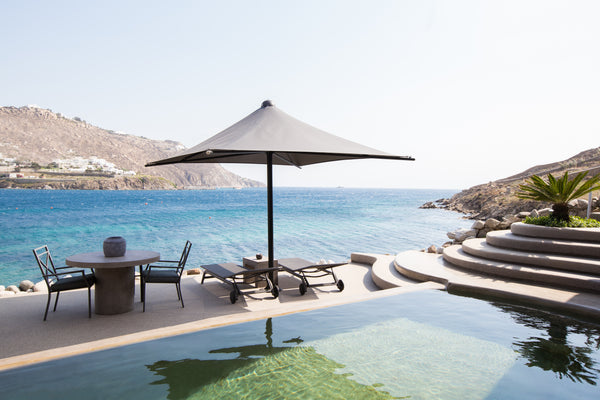 This 130 square meters Two-Bedroom Villa is located right above sea level, so cl  Kivotos Mykonos, Villa Hideaway Infinity Pool Room in hotel vacation rental 43150135