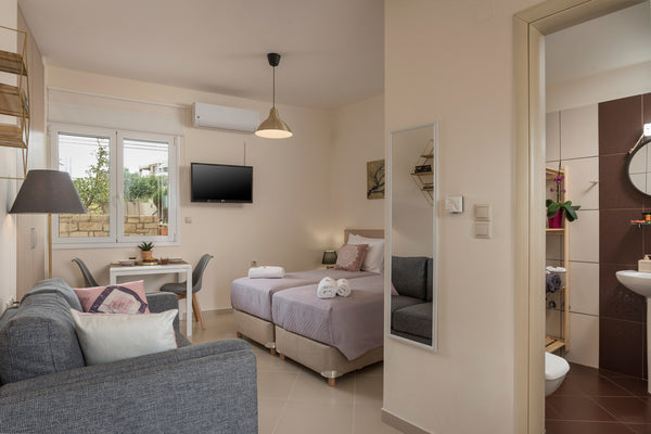 Velvet View Apartment I  is a modern, cozy holiday studio-apartment suitable for Chania, Greece Velvet View I Entire rental unit vacation rental 12347385