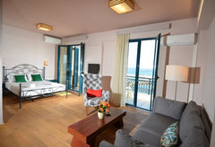 Marelina Villas is a beachfront hotel with a swimming pool in a very friendly at Rethimnon, Greece Marelina Villas-Apartment 1 Bedroom Sea View Room in hotel vacation rental 51160035