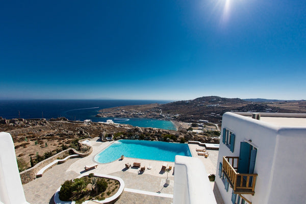 Located near Super Paradise beach, in a privileged spot of Mykonos island, with  Athens, Greece Villa Paradiso 10 bedrooms by Fantasia Villas Entire villa vacation rental 45266979