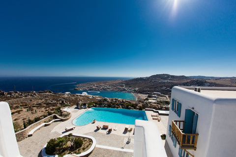 Located near Super Paradise beach, in a privileged spot of Mykonos island, with  Athens, Greece Villa Paradiso 10 bedrooms by Fantasia Villas Entire villa vacation rental 45266979