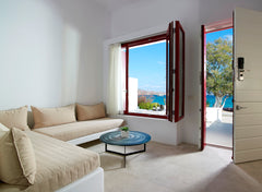 Located literally in front of the beach,  our accommodation promises you moments Greece Beachfront Deluxe suite with private beach area Cycladic home vacation rental 21116550