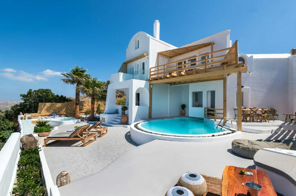 Utter privacy and contentment for up to 8 persons in an indulging villa inspired Greece Summer Lovers Villa Pool & Panoramic Caldera View Entire villa vacation rental 32370431