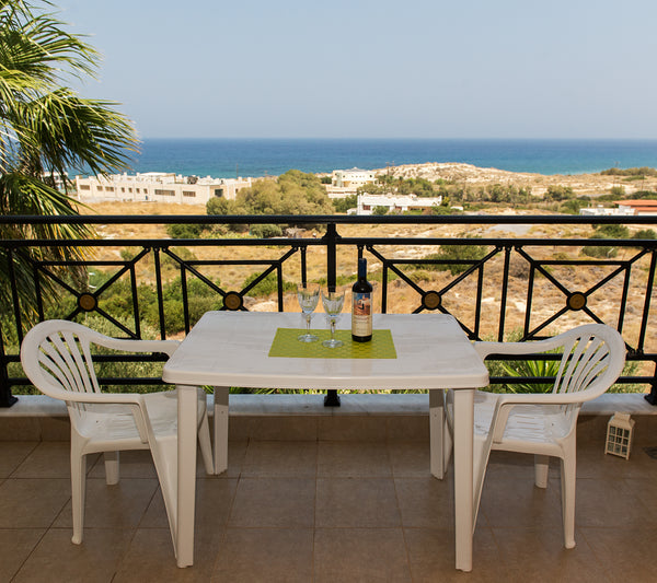 Modern studio with great sea-view on the road to VAI palm forest, just 2km away  Greece Bright studio with sea view (2) / Agia fotia Entire rental unit vacation rental 20544888