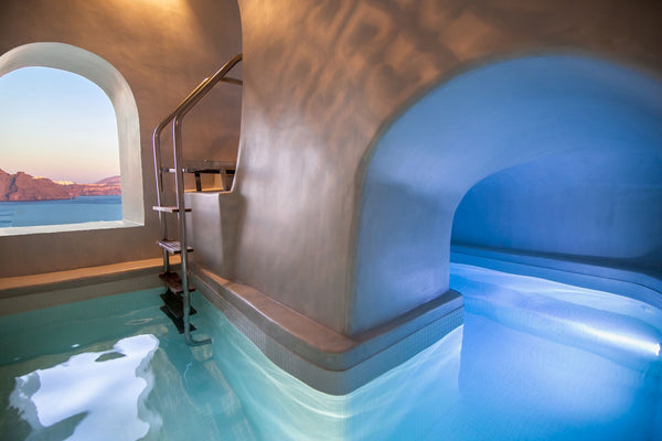 This villa features two bedrooms, two bathrooms and an indoor hot tub, and boast  Two Bedroom Villa With Indoor Hot Tub - Aloia Villas Private room in bed and breakfast vacation rental 36892592