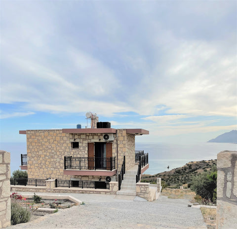 A brand new, isolated and quiet Villa with an excellent view, at the beach of Ar Heraklion, Greece Blue Coast - Seaside Villa Entire villa vacation rental 49973294