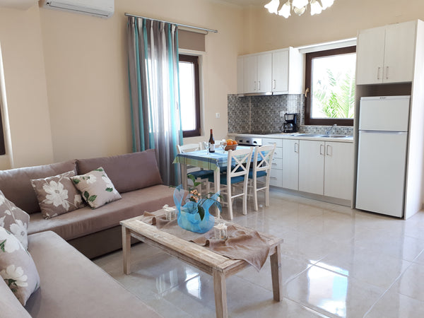 Sunny and comfortable, this independent residence offers plenty of amenities; it Chania, Greece Lux Private Home 2BD2BA* Chania city-1' from beach Entire rental unit vacation rental 42608030