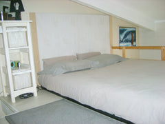 Chambre mezzanine, douche privative non attenante à la chambre, wc communs, au R Gradignan, France chambre duplex 1 à 3 personnes et petit déjeuner Private room in home vacation rental 6178978