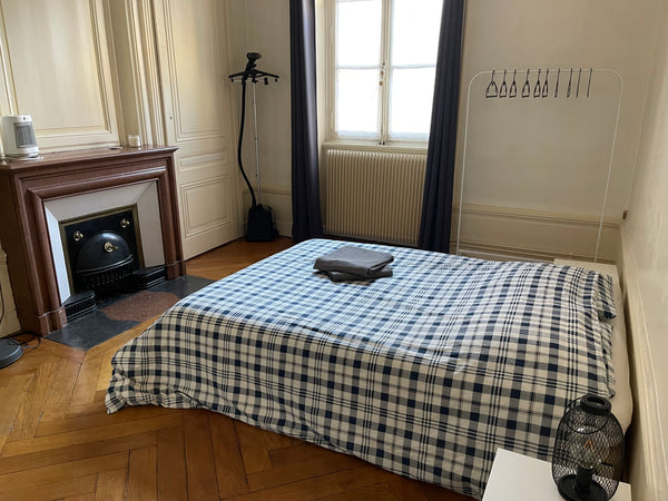Chambre lumineuse et calme donnant sur cour.<br />Table pouvant faire office de  Lyon, France Chambre privée à Lyon Private room in rental unit vacation rental 638309190275604649